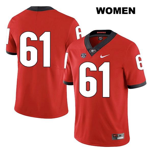 Georgia Bulldogs Women's Blake Watson #61 NCAA No Name Legend Authentic Red Nike Stitched College Football Jersey RSR2056KH